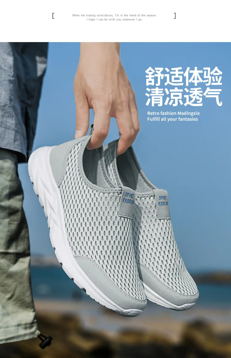 Lightweight Flat Sneakers Men Outdoor Walking Sneakers For Men Summer Large Size 48 Men's Loafers Casual SneaKers Women Male
