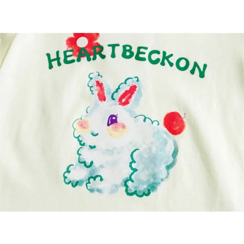 Baby Sets Girls Cute Suit Summer New Outfit Kids Short Sleeve   Cartoon T-Shirt Floral Pants 2-Piece Children Casual Clothing