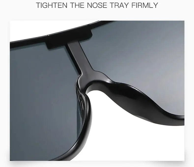 Fashion New Retro Oversized Sunglasses Women Integrated Frame Eyeglasses Punk Style Street Photography Glasses BAZAARHUBO
