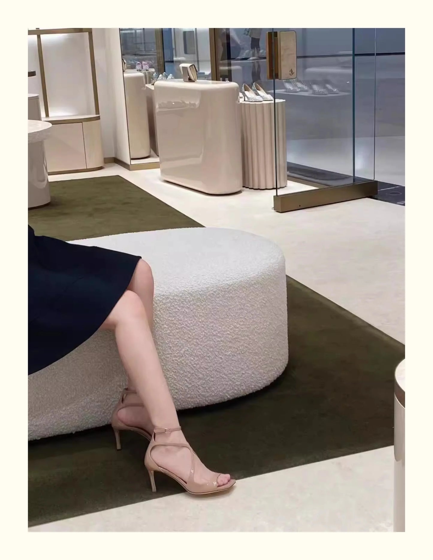 2025 European and American Women's New Square Toe Sandals Summer Nude Patent Leather Stiletto Sexy High Heels
