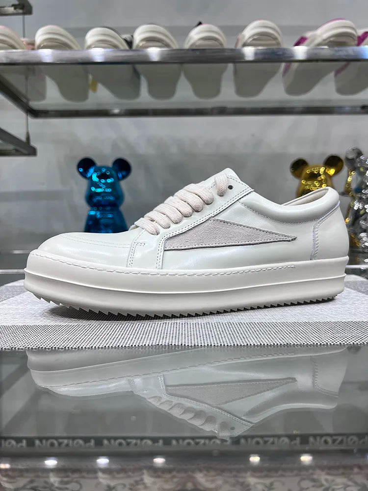 Dunk Blue Low Top Quality Casual Shoes Men Genuine Leather Hip-hop Rock Women Lace Up Ro Original Platform Flat Luxury Sneakers