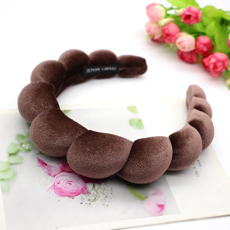 Fashion Padded Headbands for Women Wide Bezel Hairbands Thick Velvet Hair Hoop Girls Sponge Non-slip Hairband Hair Accessories BAZAARHUBO