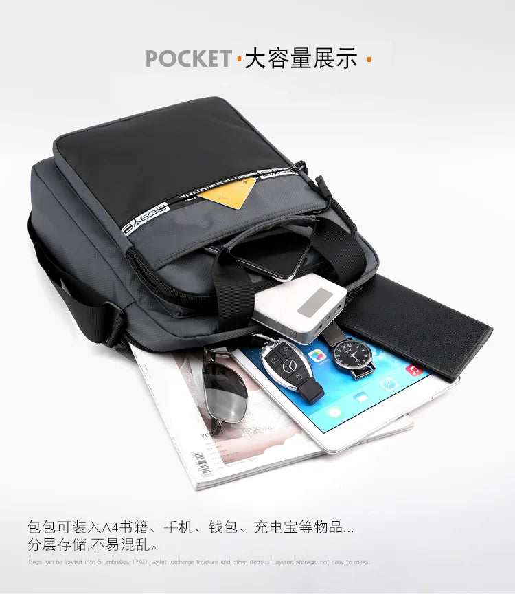 Men's High Capacity Hand Bags New Trendy Cool Men's Shoulder Bags Nylon Messenger Bags Travel Handbag Crossbody Bag Sling Bag