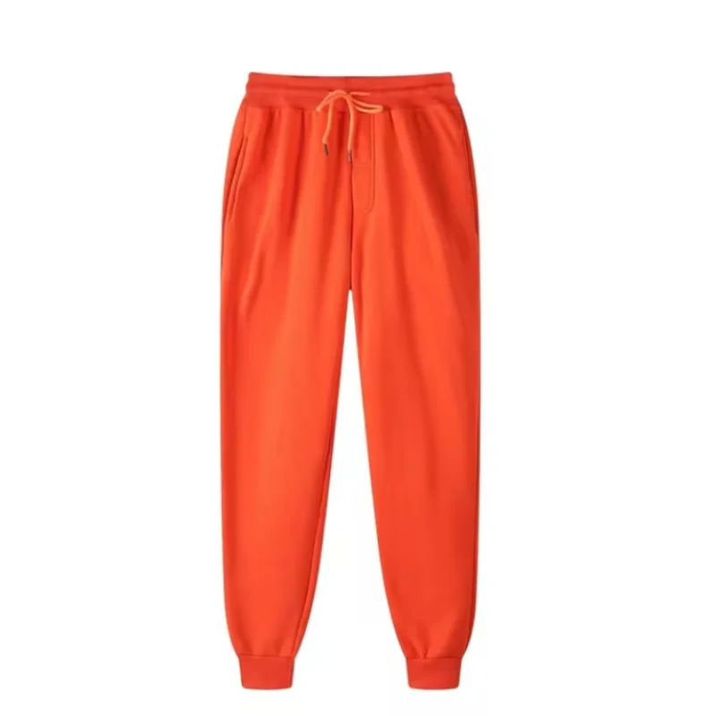 Mens Casual Pants Autumn Winter Fleece Sweatpants Men Running Jogger Sports Gym Trousers Fashion Solid Color Workout Long Pants