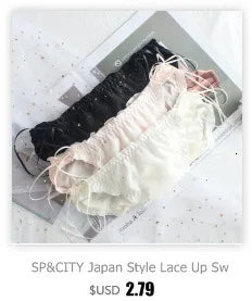 SP&CITY Sporty Style Sexy Transparent Underwear Women Crotch Cotton Briefs Soft Hollow Out Panties String Thong Sex Lingerie