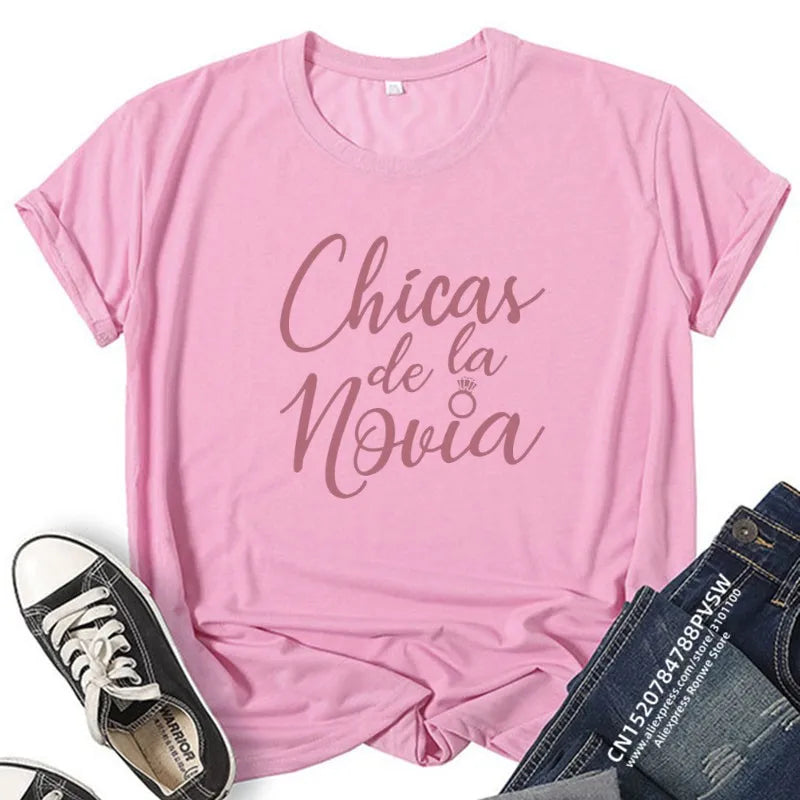 Bachelorette Party T Shirt Bride Tribe Hen Party La Novia Wedding Gift Shirt