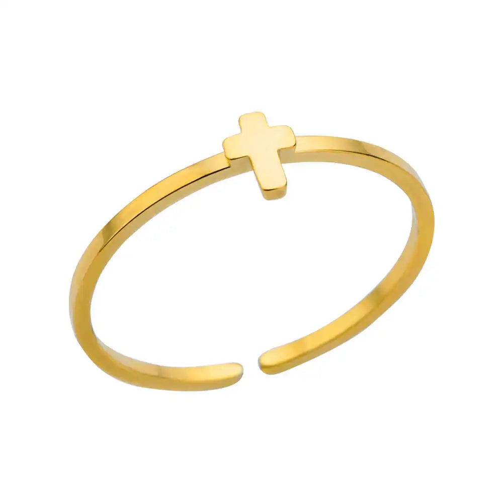 Zircon Moon Star Rings For Women Stainless Steel Glowing Moon Star Adjustable Finger Ring Aesthetic Wedding Jewelery Gift Femme