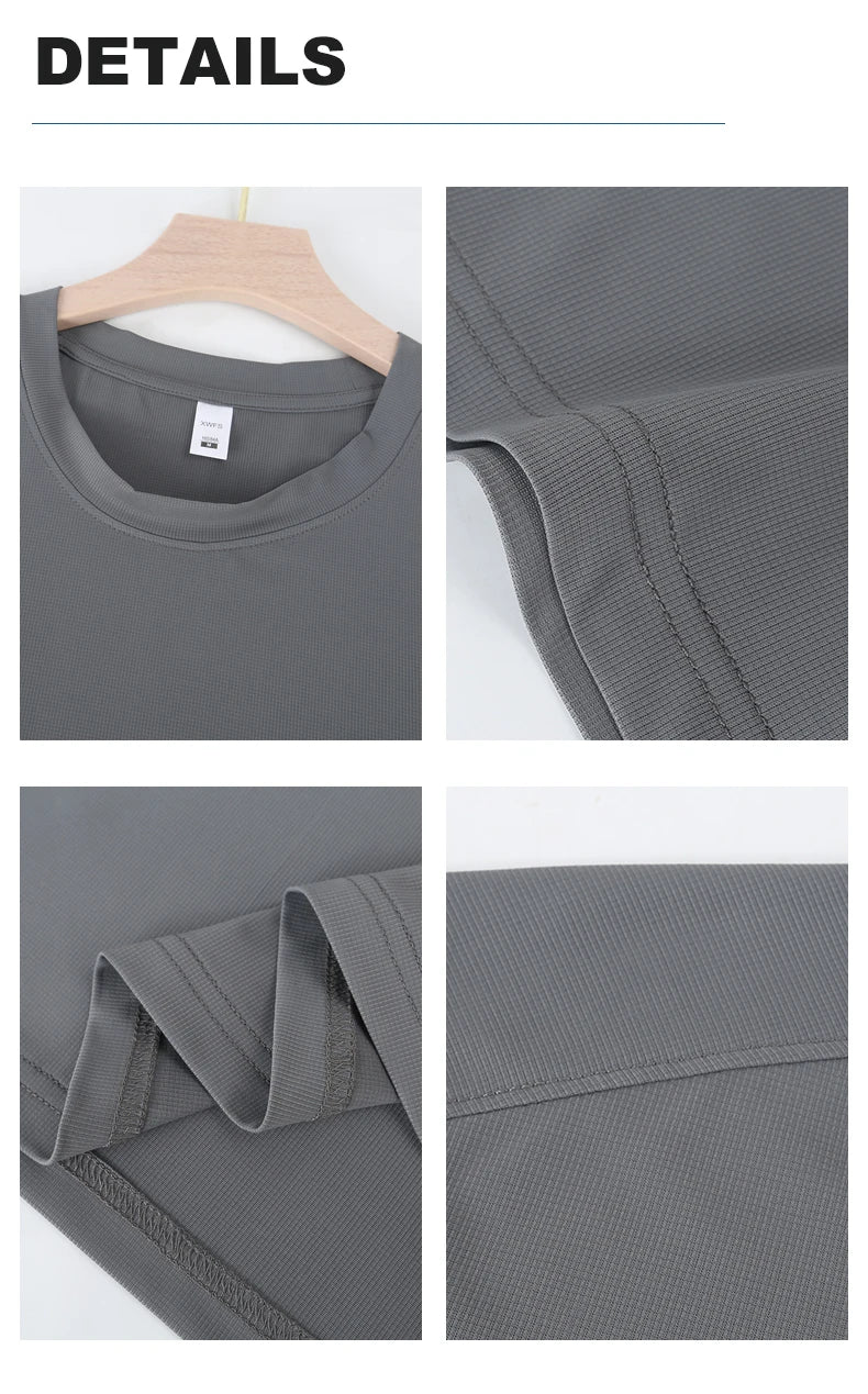 LNGXO Sports T-Shirt Man Trekking Hiking Climbing Running Sports Short Sleeve Tee Stretch Quick Dry T-Shirt Gym Sportswear