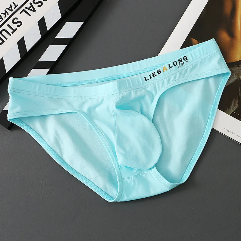 Men Briefs Low Waist Underpants Cueca Sports Breathable U Convex Pouch Lingerie Underwear Jockstrap Low Waist Soft Panties