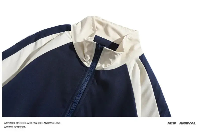 Hip Hop Varsity Jacket Men High Street Patchwork Color Block Windbreaker Outerwear Coats Spring Autumn Thin College Jackets Male