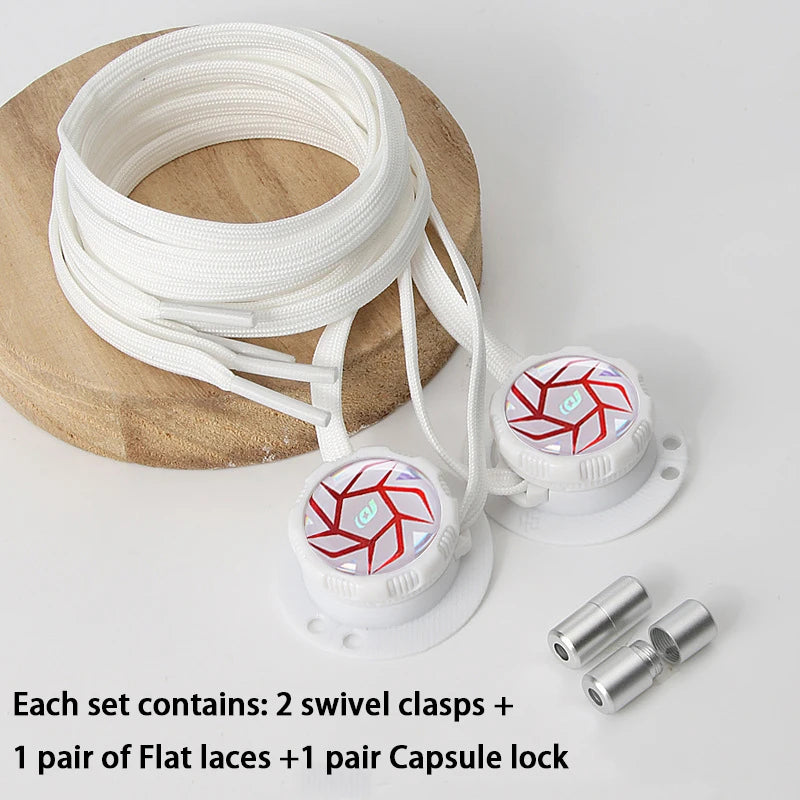 No-Tie Automatic Shoelaces New Swivel Buckle Laces Without Ties Casual Shoes Sneakers Shoe Accessories for Adults and Kids