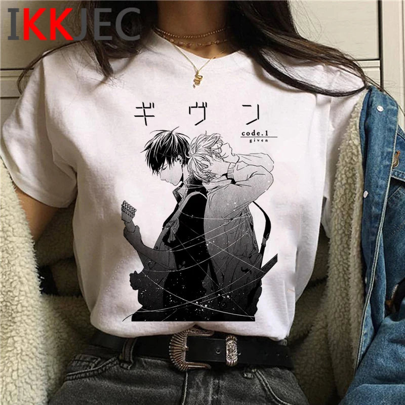 Given T Shirt Anime Sleeve Yaoi Bl Given Given Yaoi Given Anime T-shirt Given Manga Music Mafuyu Tshirt Men Harajuku Tees Male