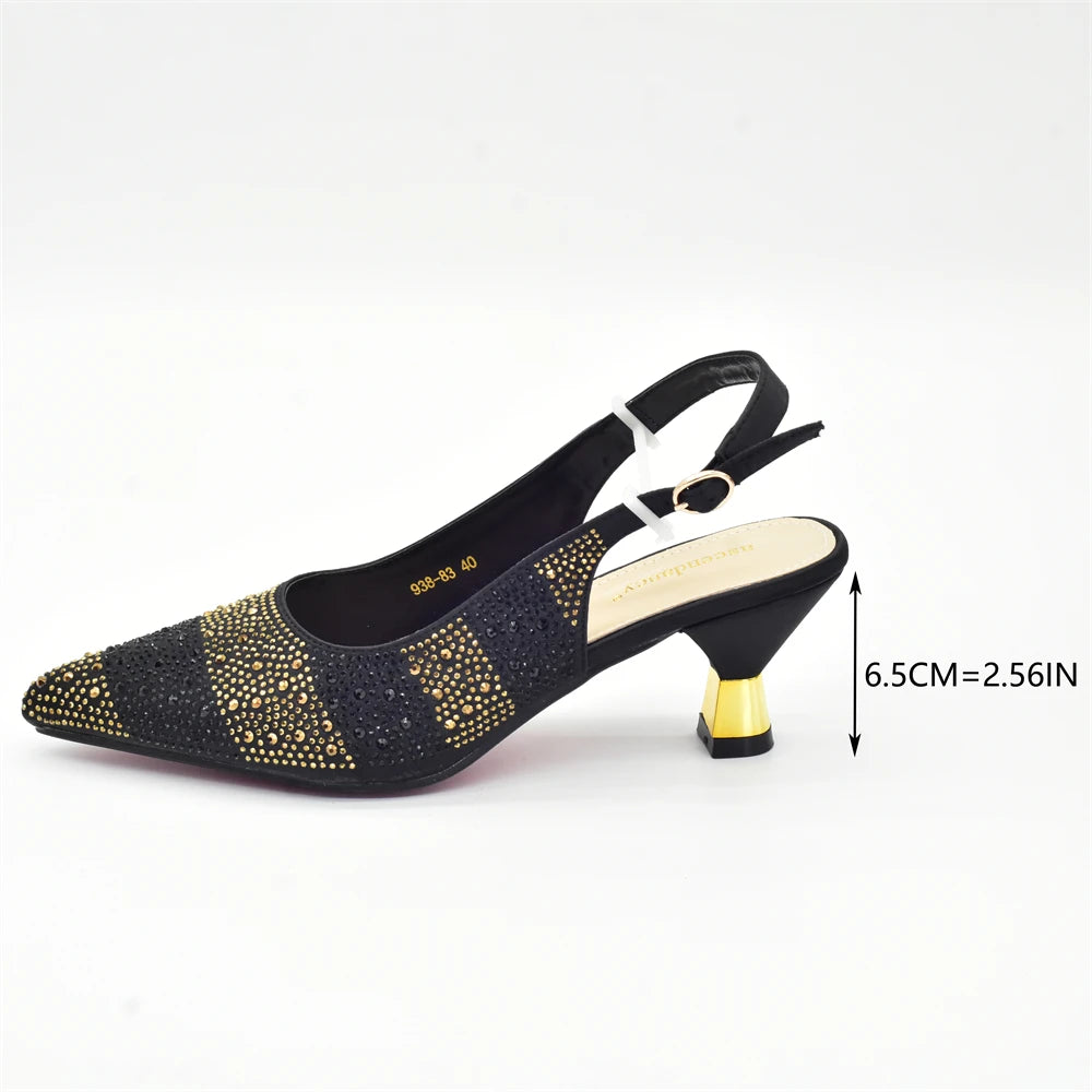 Doershow African fashion Italian Shoes And Bag Sets For Evening Party With Stones SILVER Italian Handbags Match Bags!   HAB1-2