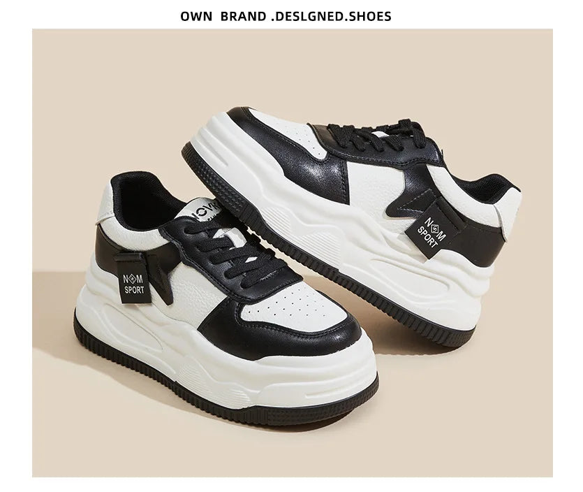 Fujin 8.5cm Genuine Leather Women Vulcanize Chunky Sneakers Women Summer Hidden High Heels Platform Wedge Summer Mesh Shoes