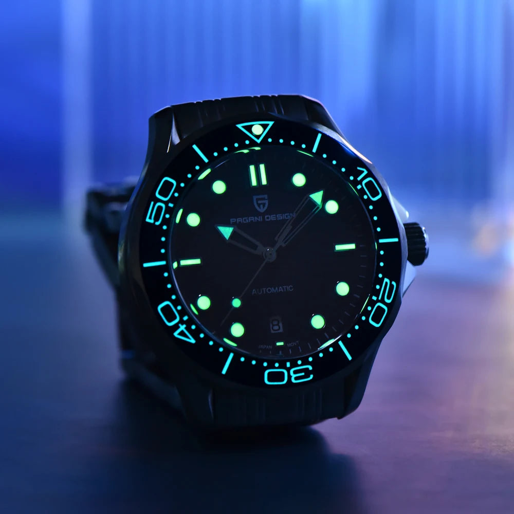 2026 New PAGANI DESIGN Gold Luxury Diving Mens Watches Automatic Watch For Men Mechanical Wristwatches AR Sapphire Ceramic Bezel