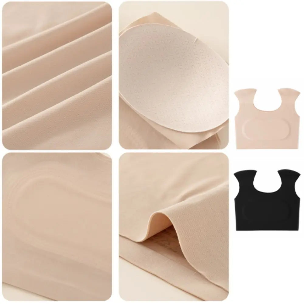 Simple Seamless Right-angle Shoulder Bra Chest Binder Invisible Shoulder Pad Vest Bustier Lingerie Wireless Bra Oversize
