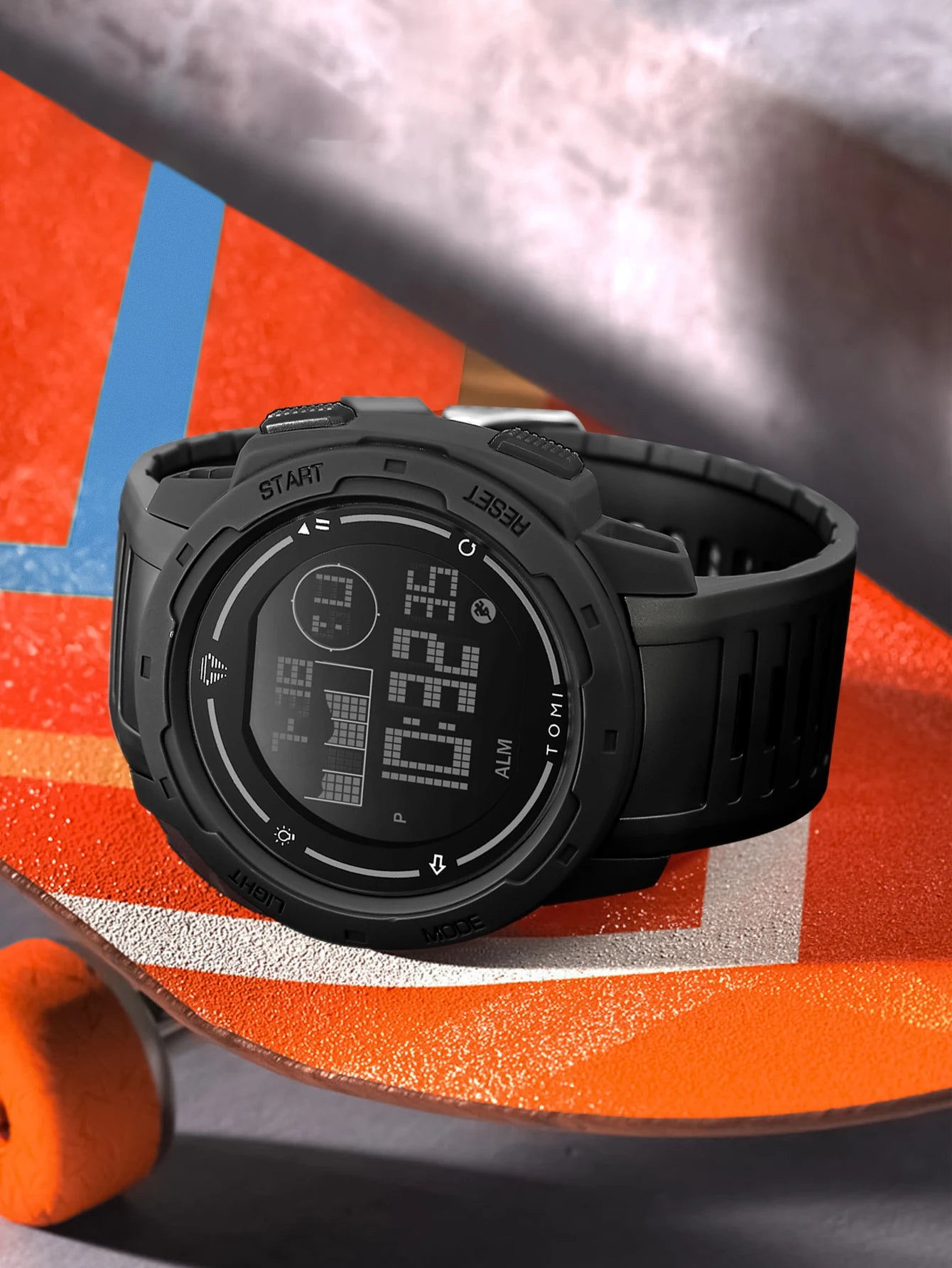 TOMI Sports Watch Digital Watch Multi functional Waterproof Stop Watch Student Sports Electronic Watch Children's Gift