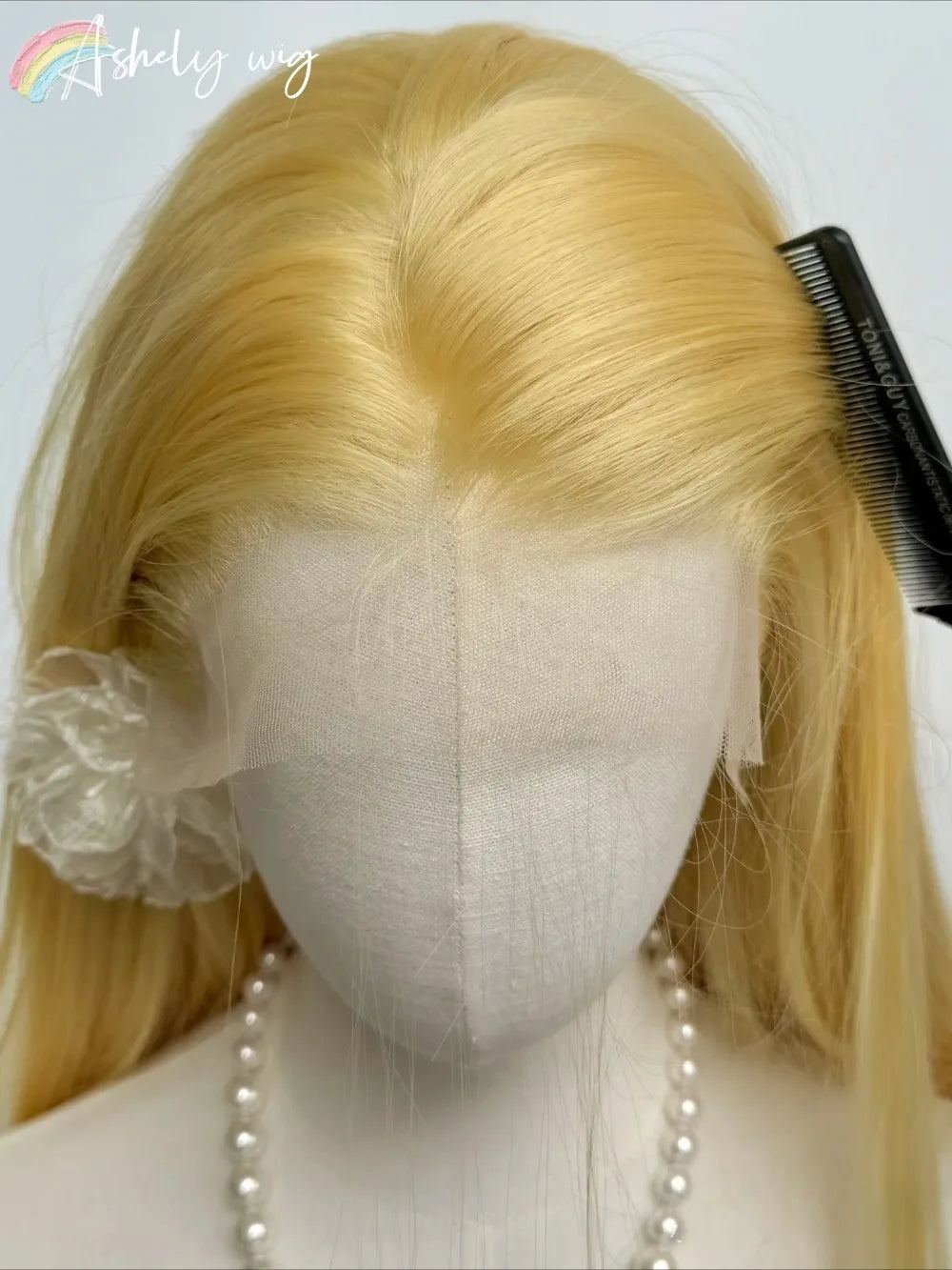Ashely Yellow Wig 26inch 13x4 Lace Front Wig Long Straight Synthetic Lace Wigs High-temperature Resistant Fibers for Cosplay
