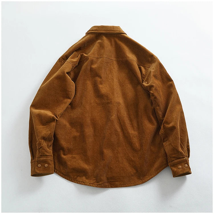 Reversible A+B fabric outdoor functional cargo jacket men's loose pocket lapel retro American casual jacket