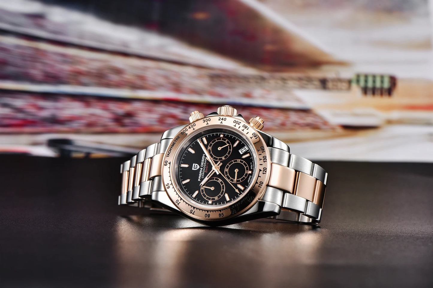2026 New PAGANI DESIGN Rose Gold Chronograph Men's Watches Luxury Quartz Watch For Men Automatic Date Stainless steel Wristwatch