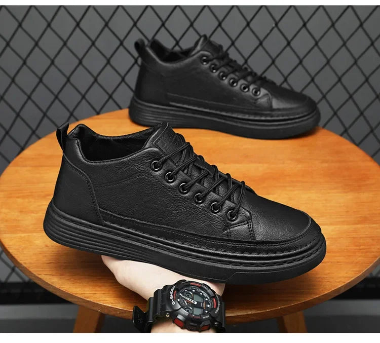 Man's Sneakers New Breathable Business Men Casual Shoes Autumn Non-slip Designer Black Leather Shoes for Men Zapatos Para Hombre
