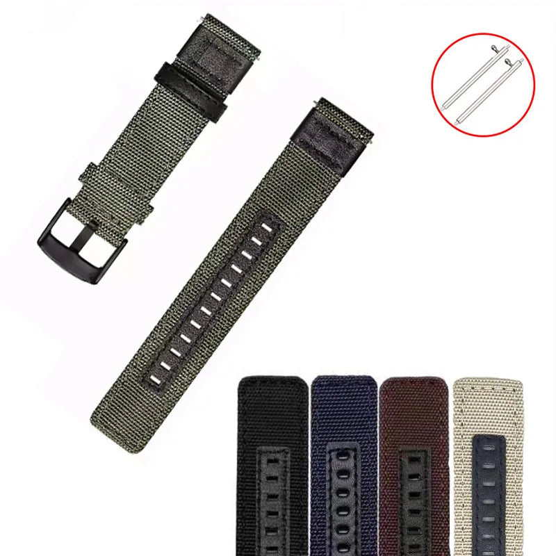 Nylon Leather Strap for For NORTH EDGE APACHE-46 Watchband Belt Replacement Accessorie