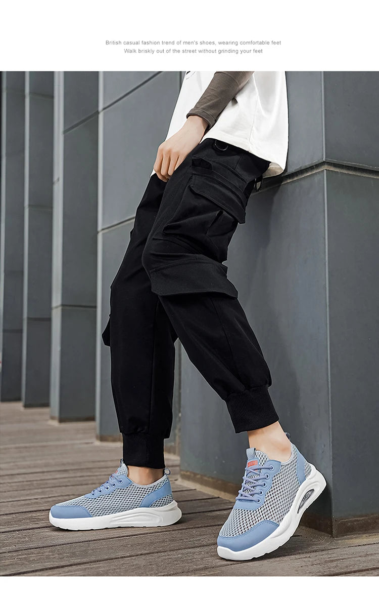 New Summer Sports Shoes for Men, Versatile Low-Top Trendy Running Shoes, Casual Mesh Fashion Shoes Suitable for Outdoor Sports