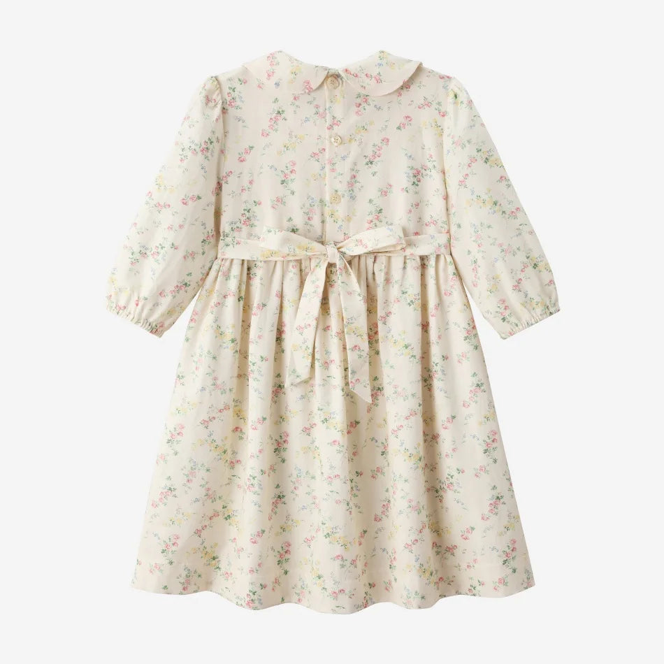 AS SS26 meadow collection pale yellow floral shabbos girls smocking dress pinstripe boys familly match clothes