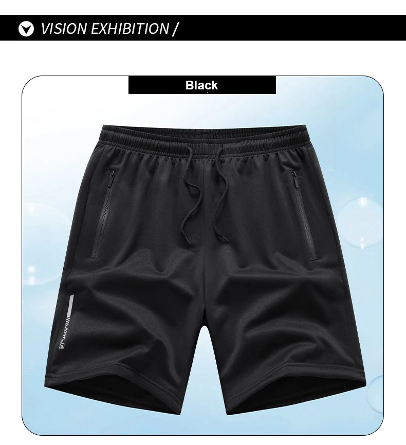 Men's Summer Sports Shorts Ice Silk Breathable Five-Point Running Fitness Loose Clothing