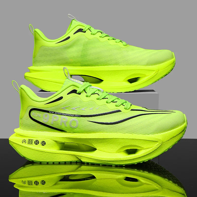 Summer Men's Running Shoes New Professional Carbon Plate Sports Training Shoes Outdoor Non-slip Shock-absorbing Tennis Shoes