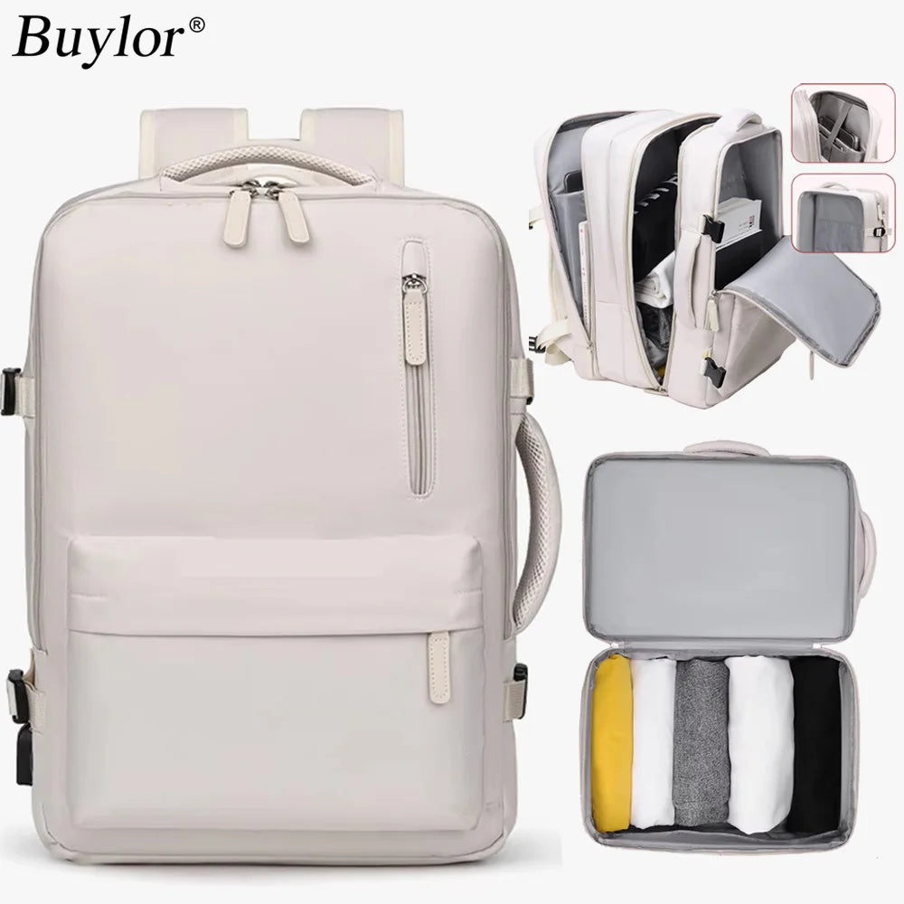 Buylor Travel Backpack Women Easyjet Backpack 45x35x20 Cabin Luggage Backpack for Airplane Large Capacity Carry On Laptop Bags