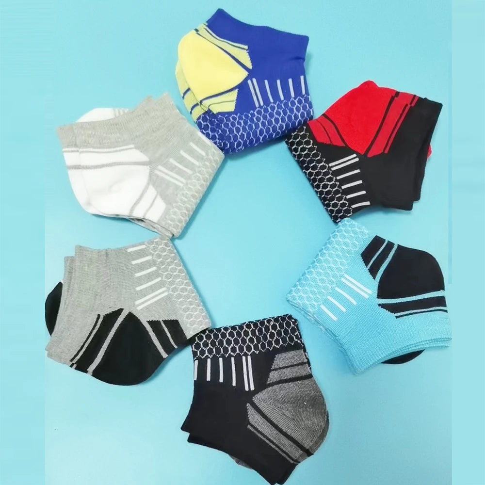 2025 New High Quality Short Athletic Ankle Socks Men's Running Casual Sports Socks Waist Honeycomb Design Socks Gifts