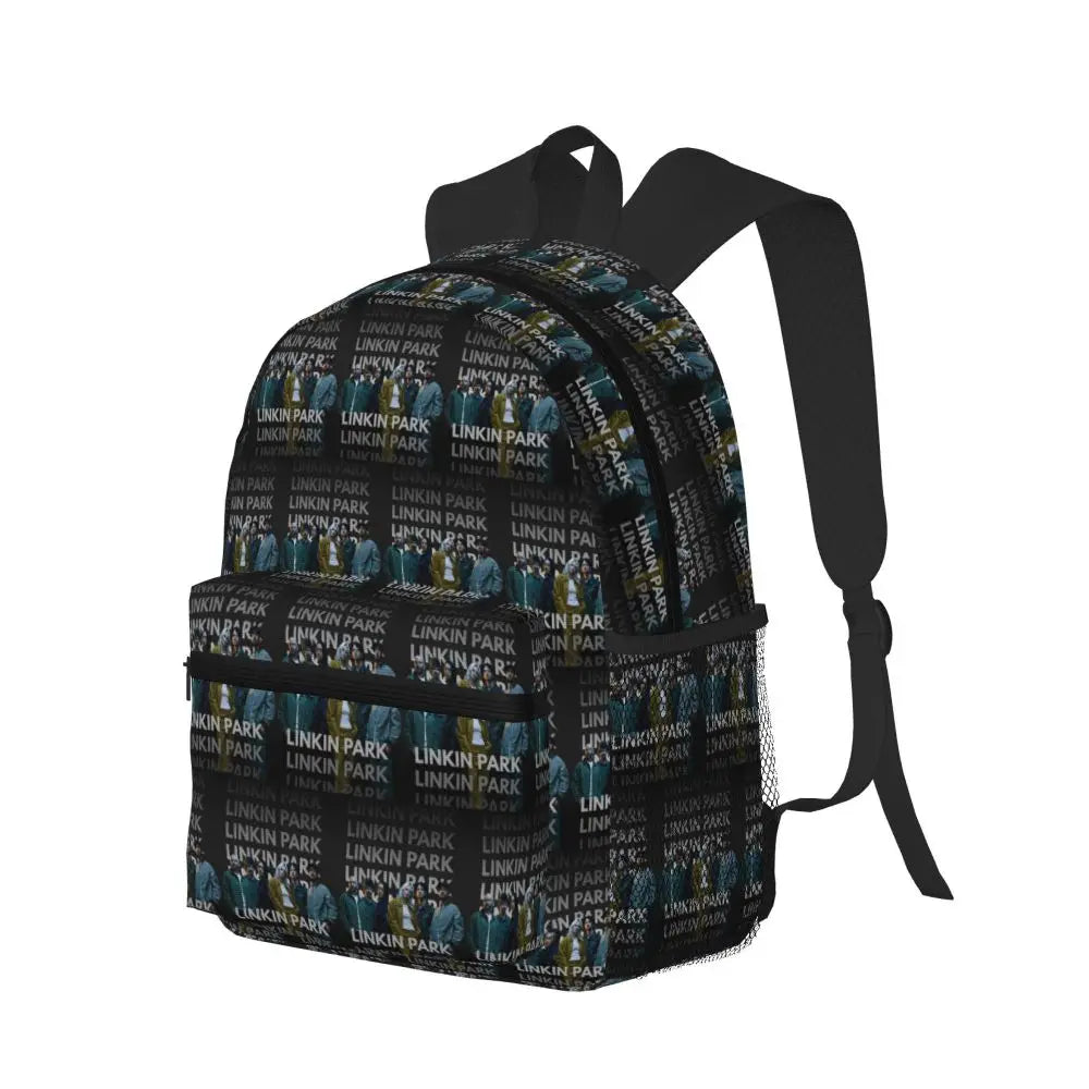 L-Linkin-S P-Park-S Band Student Backpack School Bag Hiking Travel Daypack for Boys Girls Fashion Bookbag Shoulder Bags