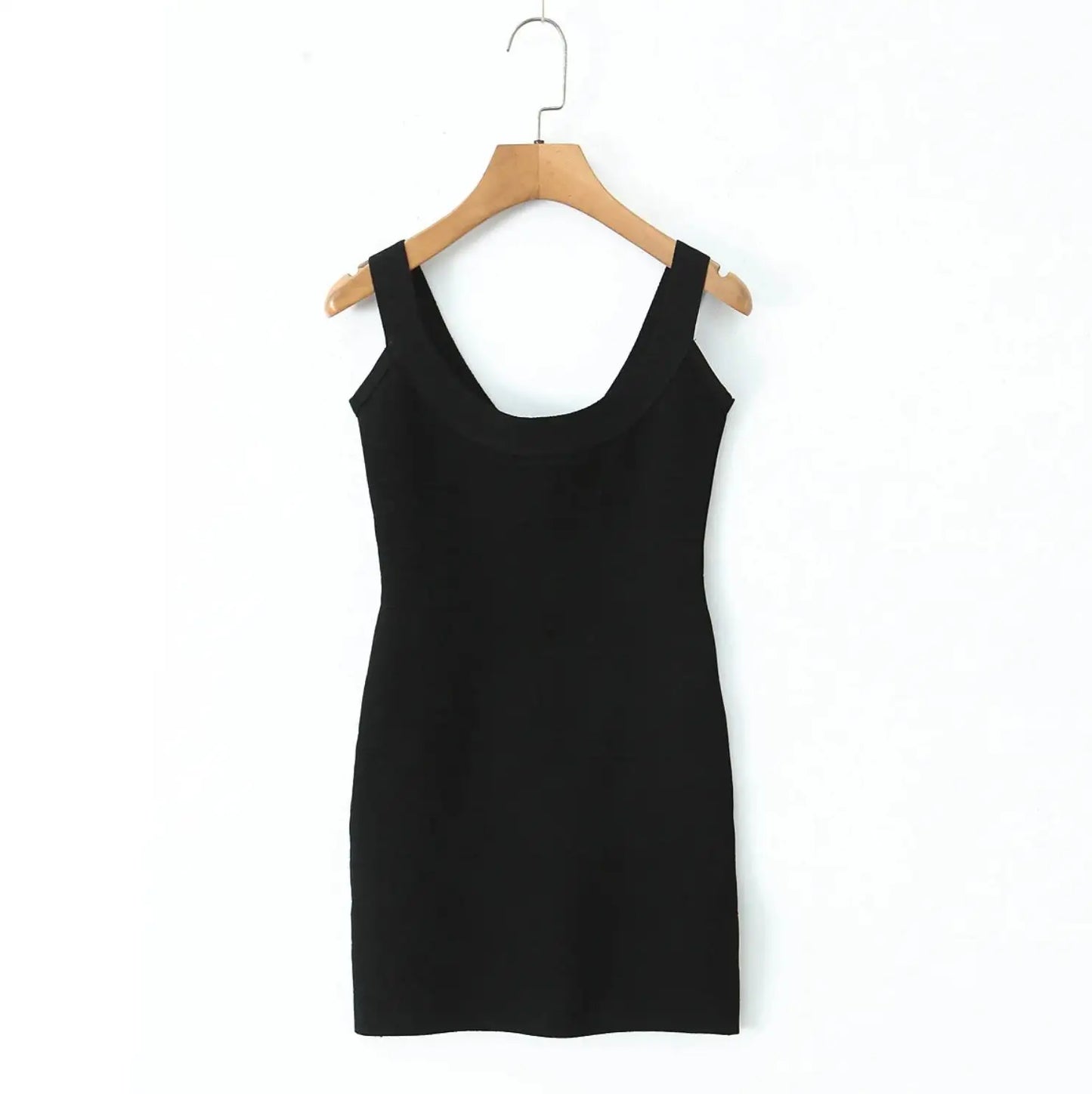 2025 Sexy O neck Knitted Mini Sling Dress Women Zipper Back Package Hips Short Tank Dresses Skinny Robe Orange Pink