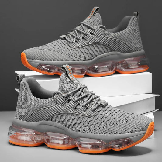 Men's Fashionable Versatile Outdoor Running Shoes Breathable Ultra-light Air Cushion Soft Bottom Sports Shoes Large Size