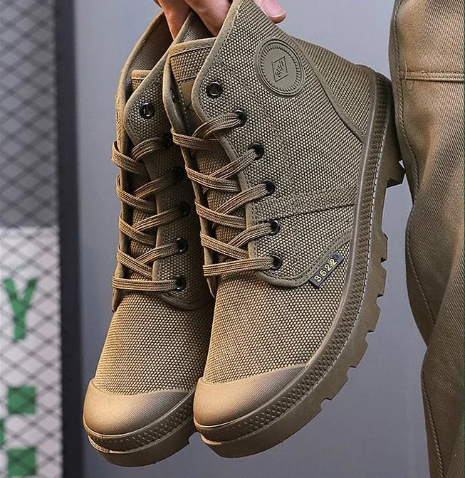 Male Shoes Hiking Outdoor Rubber Men's Boots Lace Up Original Deals Vintage In Promotion Y2k Offers Trendy 2025 Footwear New