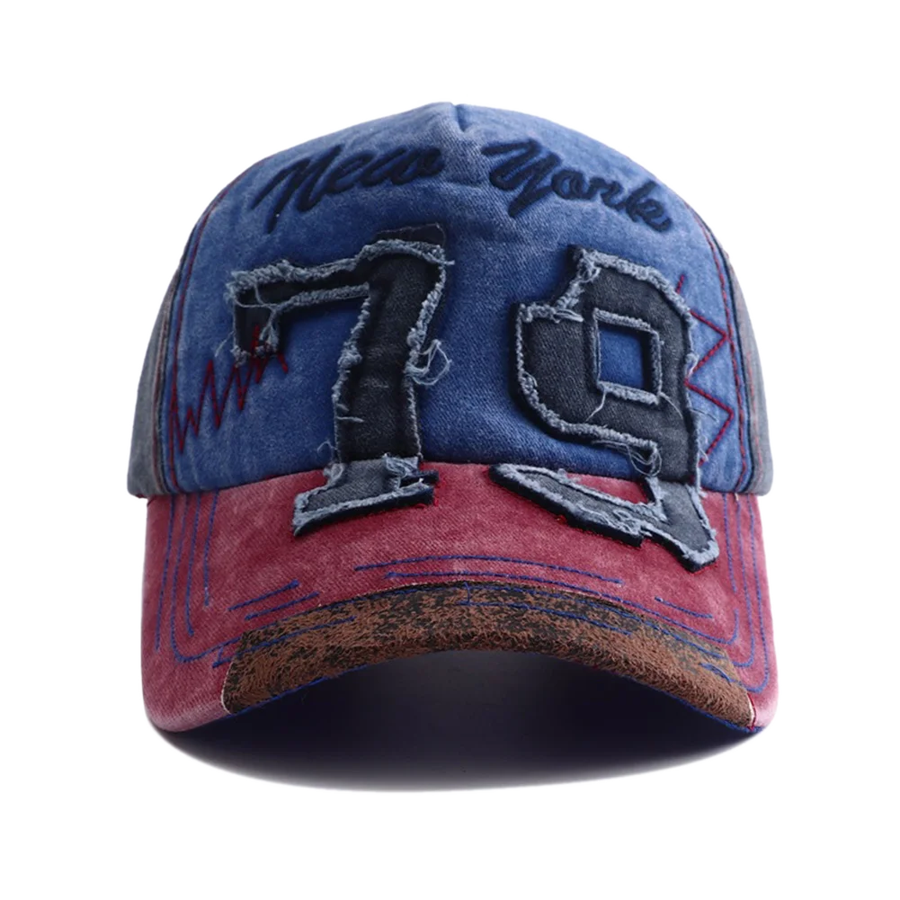 New Unisex Washed Cotton Baseball Cap Men Women Letter Embroidery Vintage Cap Adjustable Casual Outdoor Streetwear Sports Hats BAZAARHUBO