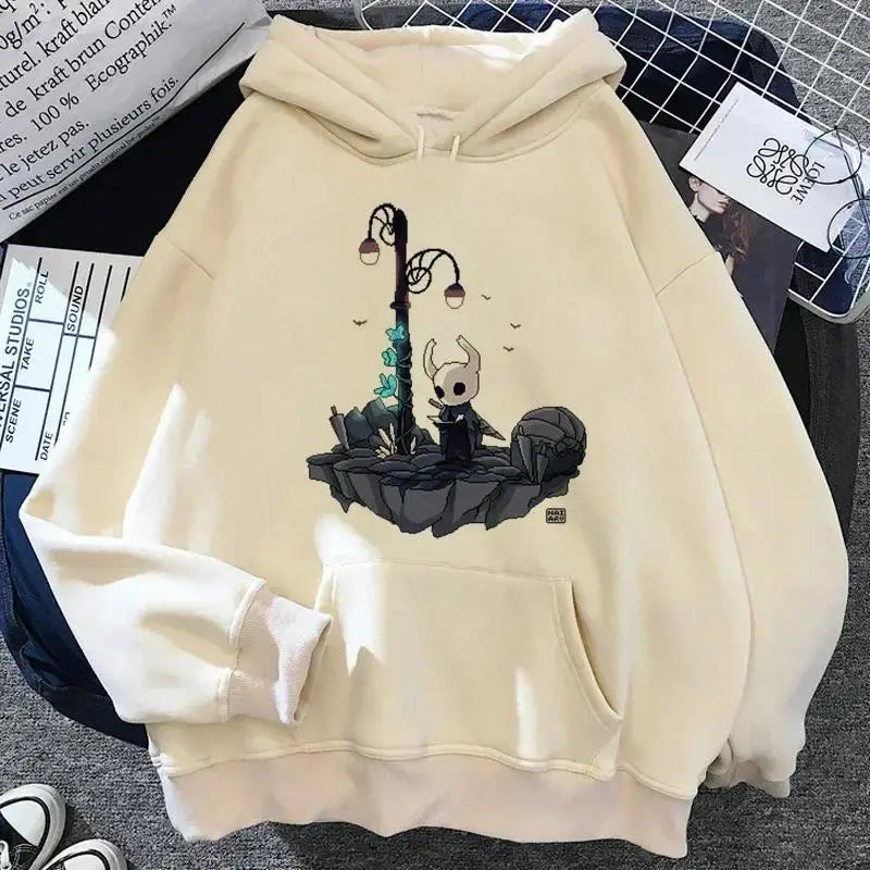 Hollow Knight Hoodies Men Korea Ulzzang Grunge Y2k Aesthetic Fmale Autumn and Winter Pullover Hoddies Streetwear Graphic
