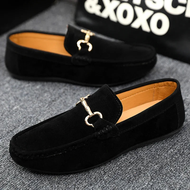 Luxury Brand Fashion Suede Men Casual Shoes Comfort Breathable Slip-on Mens Driving Shoes Men Loafers Mens Lazy Shoes Moccasins