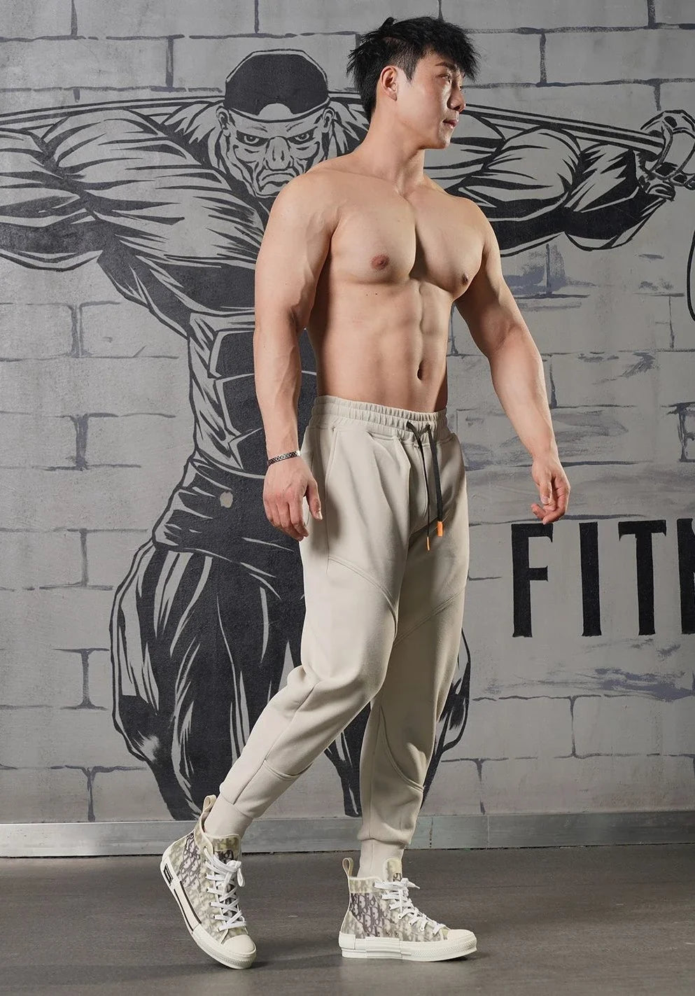 Plain Cropped Trousers Sweatpants for Men Autumn and Winter Cotton Loose Slacks Xxl New Items in Korean Y2k Gym Man Sports Pants