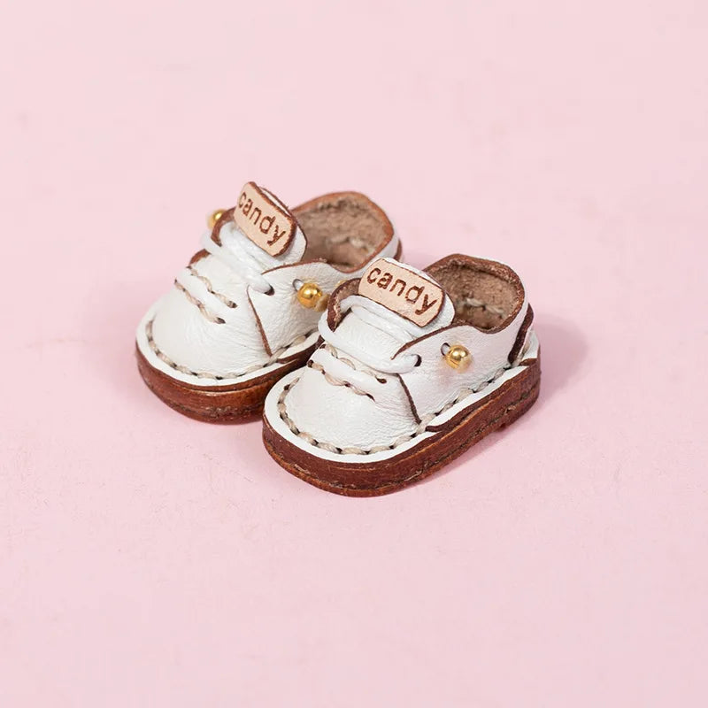 Ob11 Girl Doll Candy Shoes Fashion Holala Cowhide Flat Shoes For Boy, Obitsu11,Body9, Gsc, Ddf, Nendoroids, 1/12bjd Doll Shoes