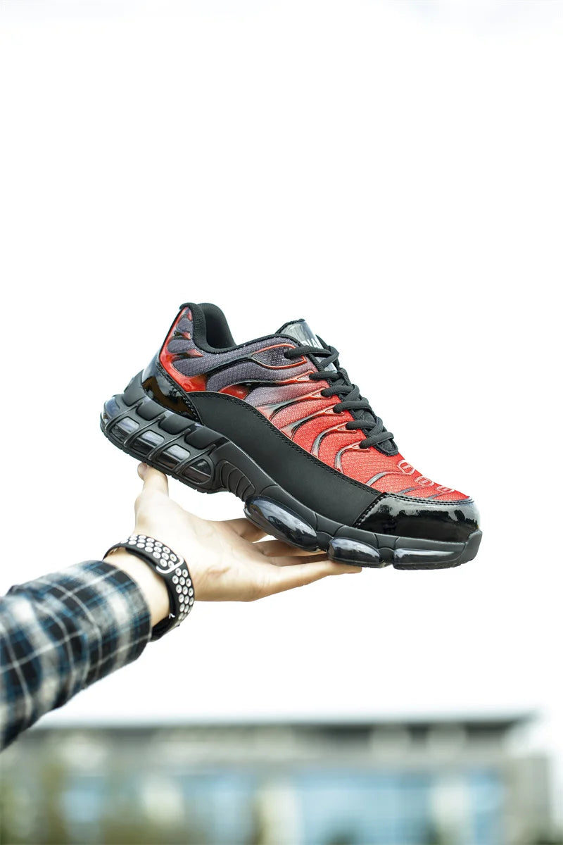 Air Cushion Steel Toe Work Safety Shoes Men Women Non Slip Sneakers Anti-Smash Puncture Proof Security Breathable Shoes Unisex
