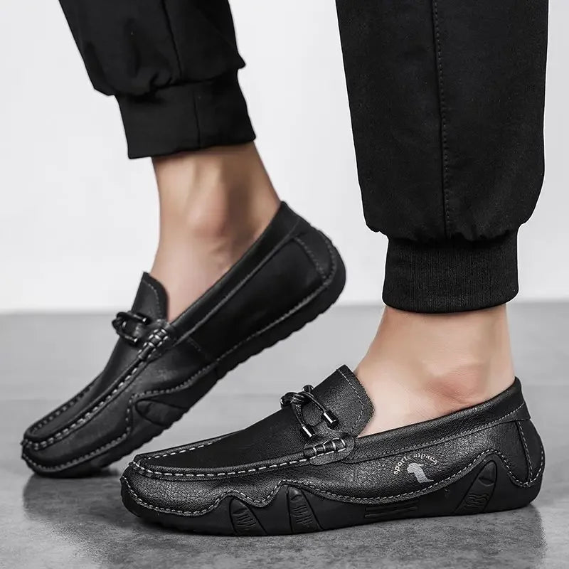 Man Casual Shoe Slip-on Loafers Leather Shoes for Men Retro Size 45 Common Designer Shipping Free Sale Luxury Elegant Low Price