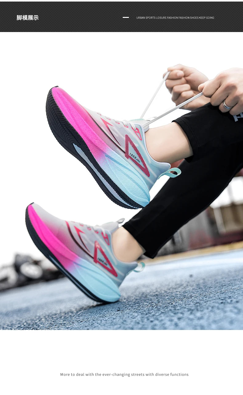 Men Running Shoes Marathon Men's Sneakers Casual Carbon Board Speciality Sports Lightweight Women's Athletic Nonskid Sneaker Men