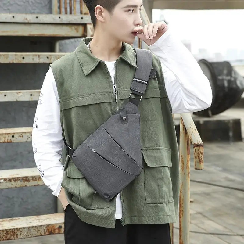 New Multifunction Chest Bags Anti Theft Single Crossobdy Bags for Men Waterproof Male Cross Body Messenger Bag Fanny Pack Sac
