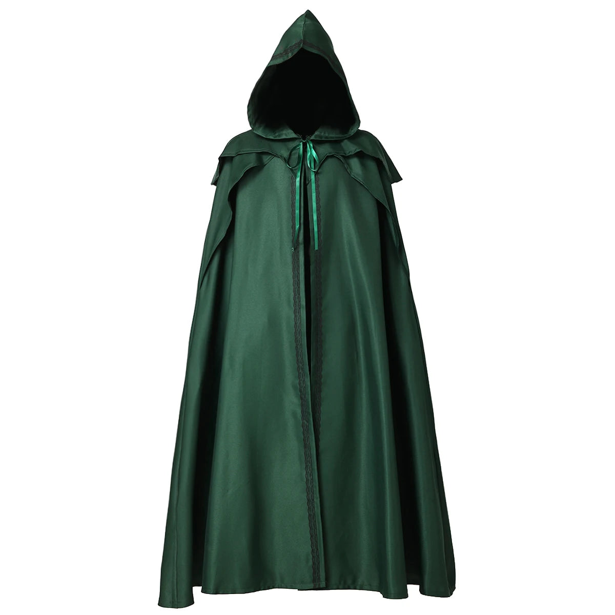 Medieval Vintage Hooded Loose Black Cloak Coats Windproof Trench Chic Winter Long Cape Poncho Gothic Men Women