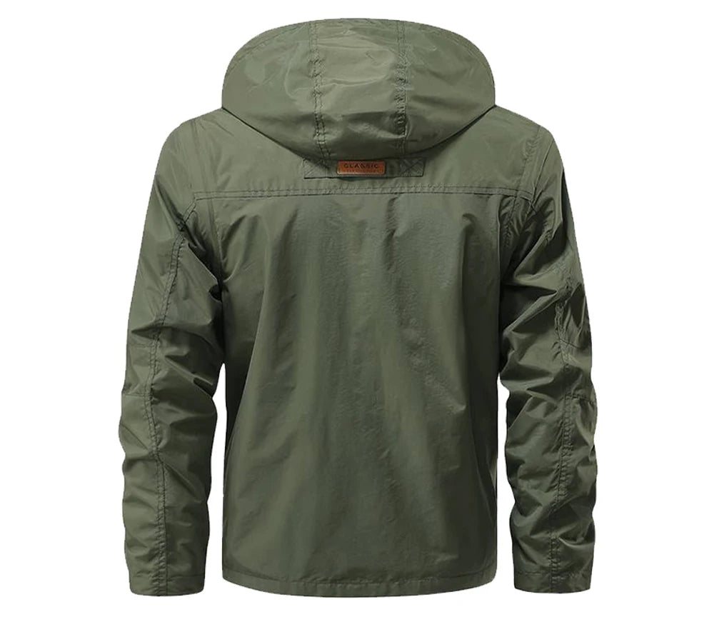 Autumn Men's Mountain SKi Jackets Casual Men Multi-pocket Windbreaker Hooded Coats Men Sports Climbing Jackets Clothing 5XL