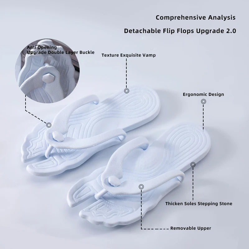 Folding Slippers Trip Travel Portable Slides Women Men Light Home Hotel Salon Homestay Guest Use Sandals Bathing Beach Shoes