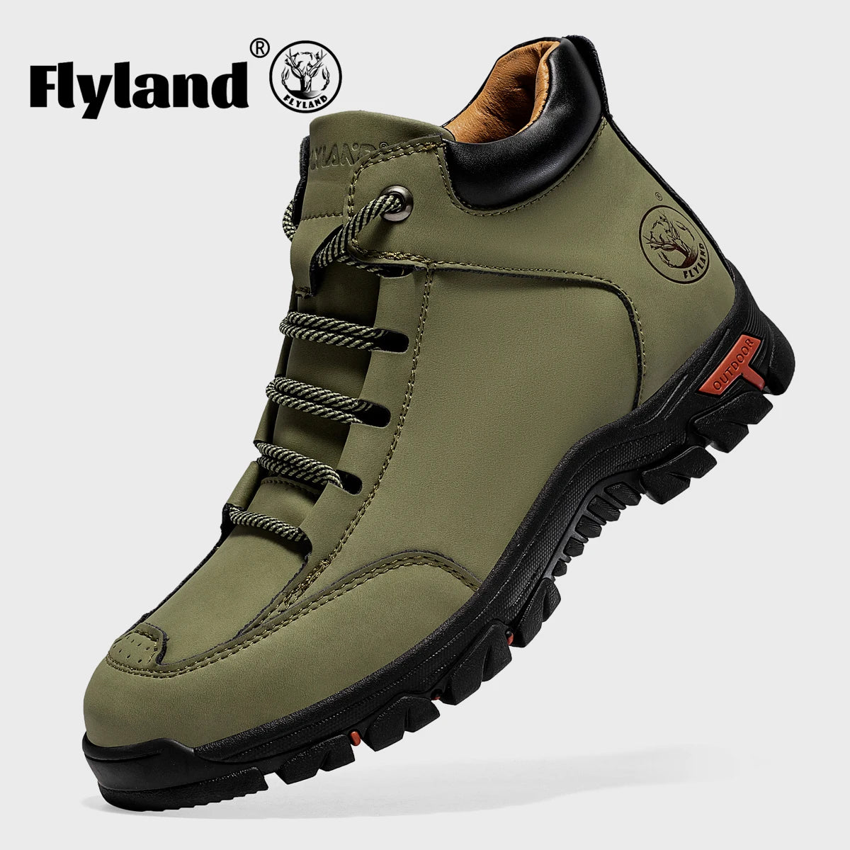 FLYLAND Men's Vintage Chukka Boots Top Layer Cowhide Leather Casual Work Office Shoes Fashion Classical Design