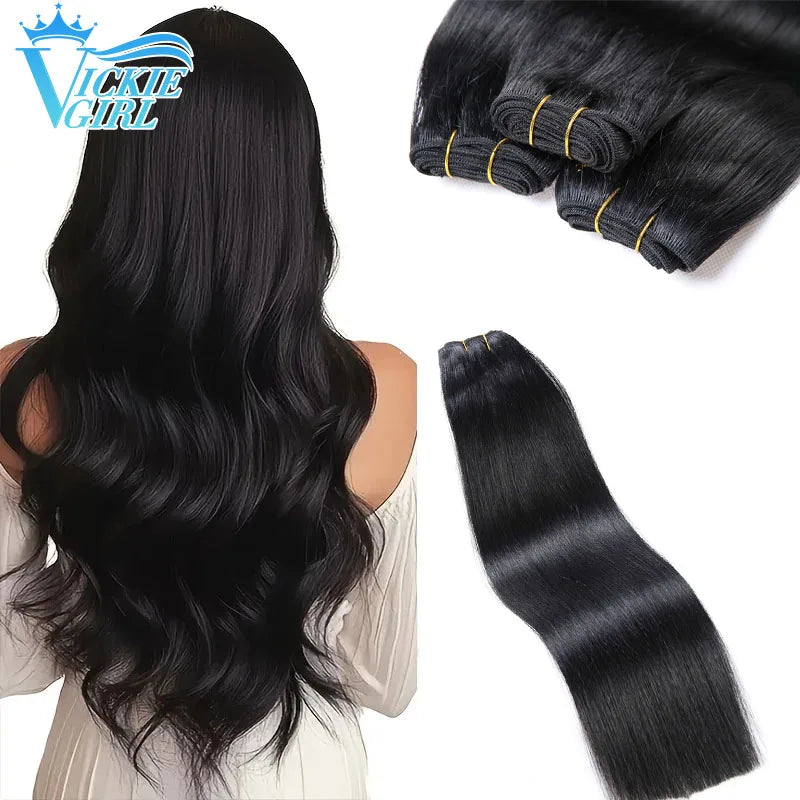 Straight Human Hair Weave Extensions Ombre Blonde Bundles Extensions 100g/Pcs 16"-28"  Straight Remy Skin Double Weft Hair